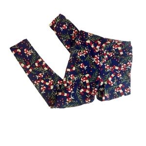 Lula Roe Good Condition. Small/medium Festive Candy Cane Print Kids Bottoms